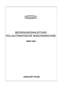 Notice NORDMENDE NWM14061 Lavatrice
