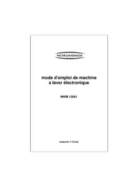 Notice NORDMENDE NWM12051 Machine à laver