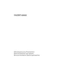 Notice AEG-ELECTROLUX FAVORIT F60660 M Lave-vaisselle