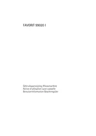 Notice AEG-ELECTROLUX FAVORIT 99020 IMM Lave-vaisselle