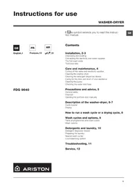 Ariston Thermo FDG 9640 - Machine à laver