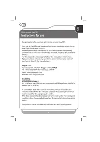 Notice Kiwy S01 Siège de voiture