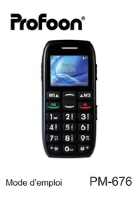 Notice PROFOON PM676 Téléphone mobile