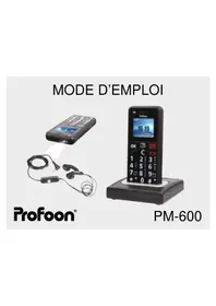 Notice PROFOON PM600 Téléphone mobile