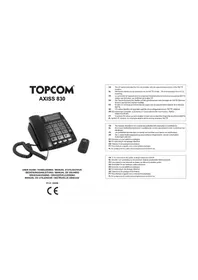 Notice TOPCOM AXISS 830 Telefon