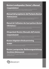 Notice BOSTON ACOUSTICS A360 Haut-parleur