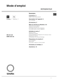 SCHOLTES RMM 2340 AA - Réfrigérateur