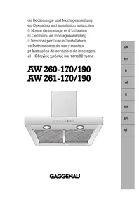 Notice GAGGENAU AW260170 Cappa da cucina