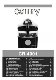 Notice CAMRY CR 4001 Extractor de jugo