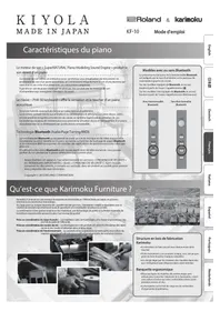 Notice ROLAND KF10KS Piano numérique