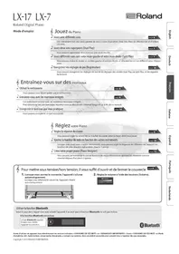 Notice ROLAND LX7BW Piano numérique