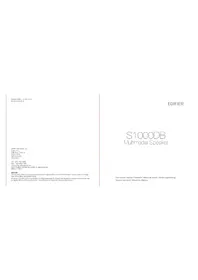 Notice EDIFIER S1000DB Speaker