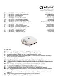 Notice ALPINA SF2618 Appareil à fondue, raclette et wok