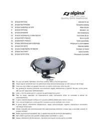 Notice ALPINA SF6028 Appareil à fondue, raclette et wok