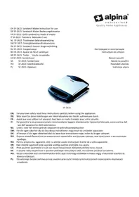 Notice ALPINA SF2615 Appareil à fondue, raclette et wok