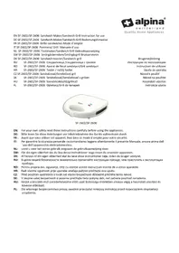 Notice ALPINA SF2602 Appareil à fondue, raclette et wok