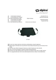 Notice ALPINA SF7614 Plaque de grill