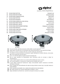 Notice ALPINA SF6029 Four à pizza