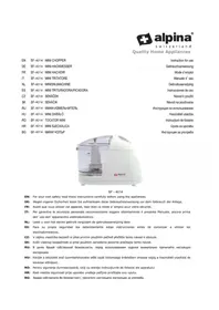 Notice ALPINA SF4014 Mixážny pult