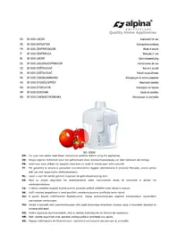 Notice ALPINA SF3000 Extracteur de jus
