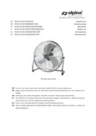Notice ALPINA SF5013 Ventilateur
