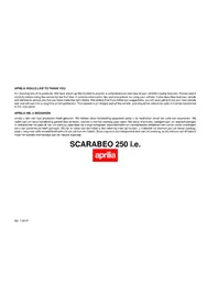 Notice APRILIA SCARABEO 250 I.E. (2010) Scooter