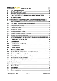 Notice PowerPlus POWXG7217 Fraiseuse