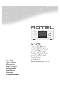 Notice ROTEL RAP1580 Ontvanger