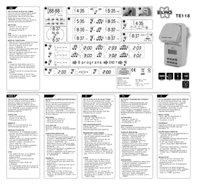 Notice ELRO TE118 Horloge