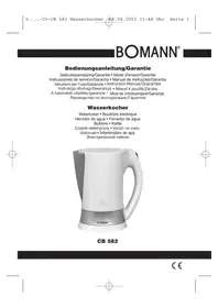 Notice BOMANN CB 582 Fierbător