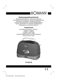 Notice BOMANN TA 230 CB Tostapane
