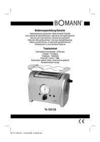 Notice BOMANN TA 1333 CB Tostapane
