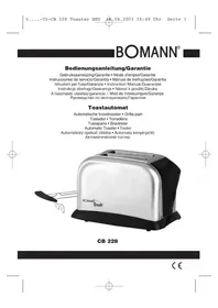 Notice BOMANN SHARK CB 228 Tostapane