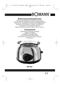 Notice BOMANN CB 227 Tostapane
