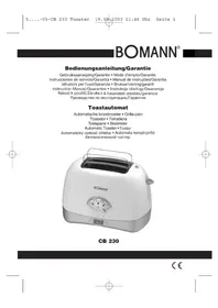 Notice BOMANN CB 230 Tostapane