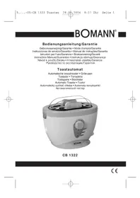 Notice BOMANN CB 1322 Tostapane
