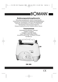 Notice BOMANN CB 225 Tostapane
