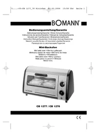 Notice BOMANN CB 1278 Tostapane