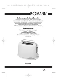 Notice BOMANN CB 223 Tostapane