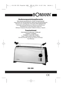 Notice BOMANN CB 226 Tostapane