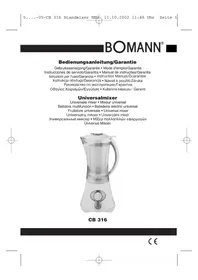 Notice BOMANN CB 316 Μίκτης