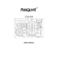Notice Marquant CMI36 DJ-apparatuur