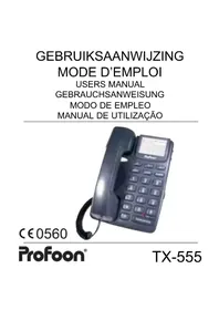 Notice PROFOON TX555 Bürotelefon
