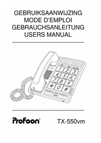 Notice PROFOON TX550 Bürotelefon