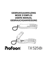 Notice PROFOON TX525 Bürotelefon