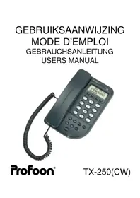 Notice PROFOON TX250CW Bürotelefon