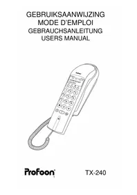 Notice PROFOON TX240 Bürotelefon