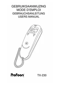 Notice PROFOON TX230 Bürotelefon