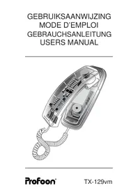Notice PROFOON TX129 Bürotelefon