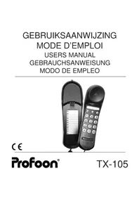 Notice PROFOON TX105 Téléphone de bureau